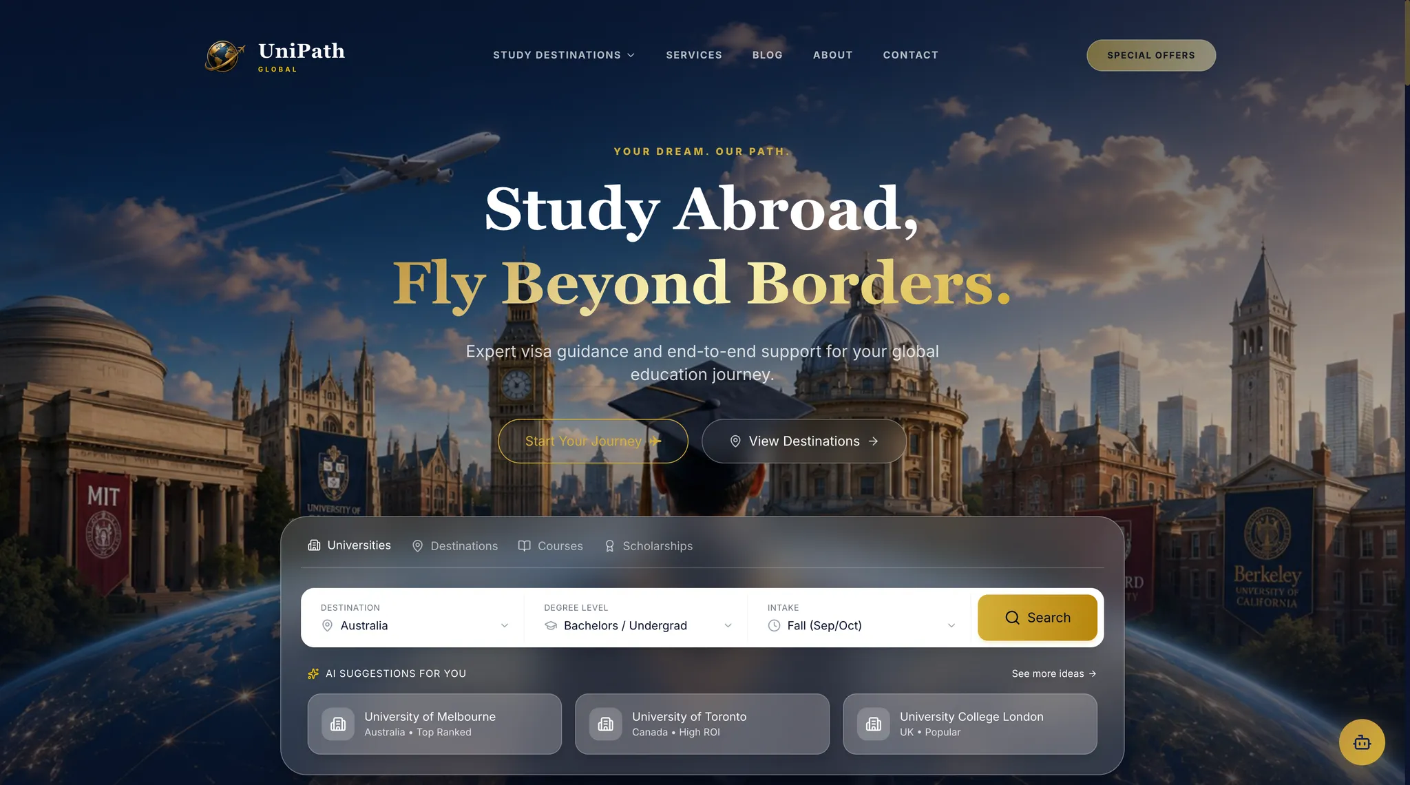 UniPath Global showcase - Developed by Kavinayan