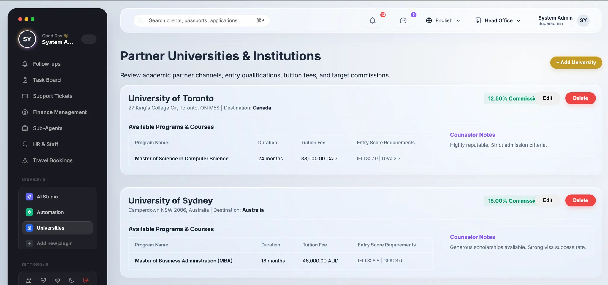 VisaFlow screenshot 2