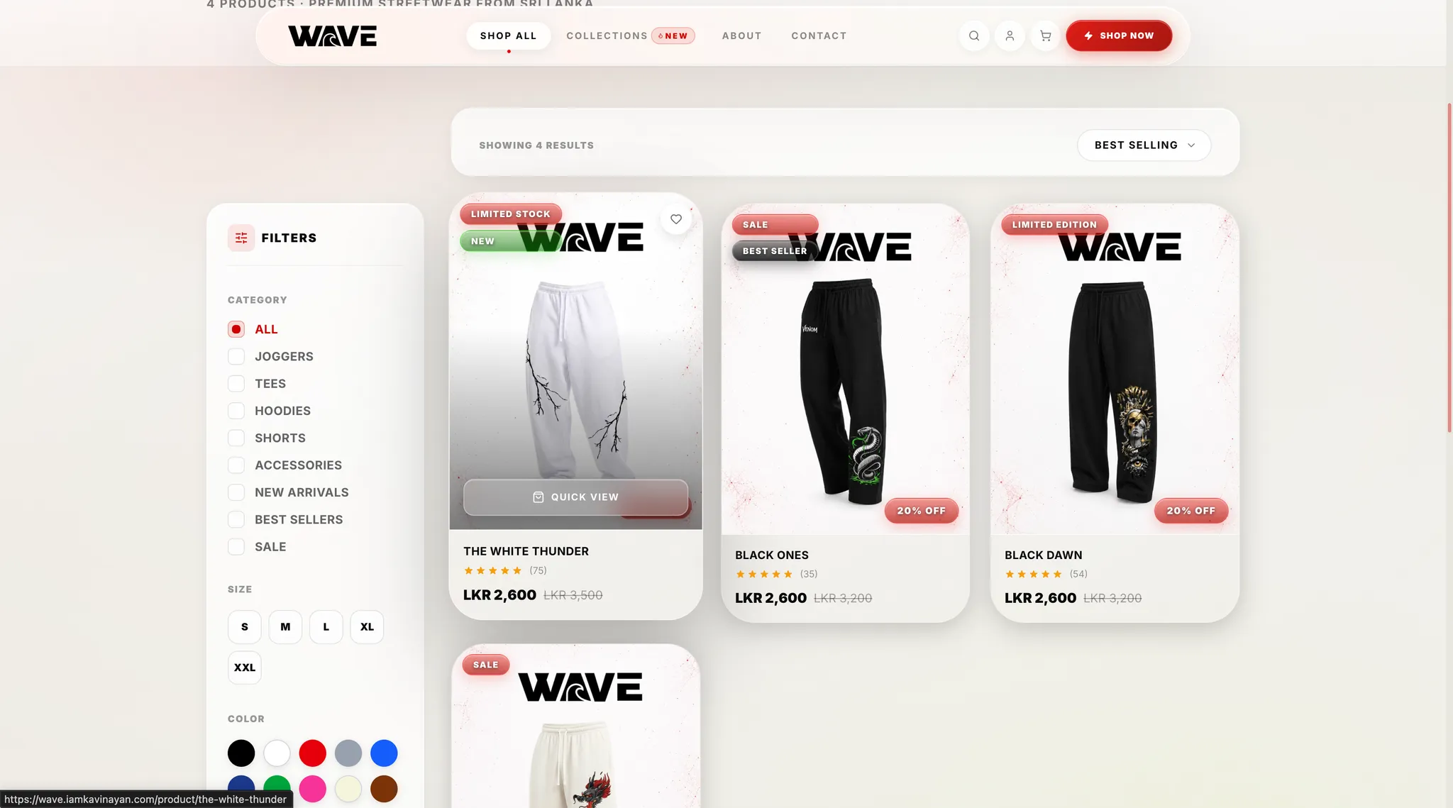 Wave Clothing — High-Performance 3D Streetwear Commerce screenshot 1
