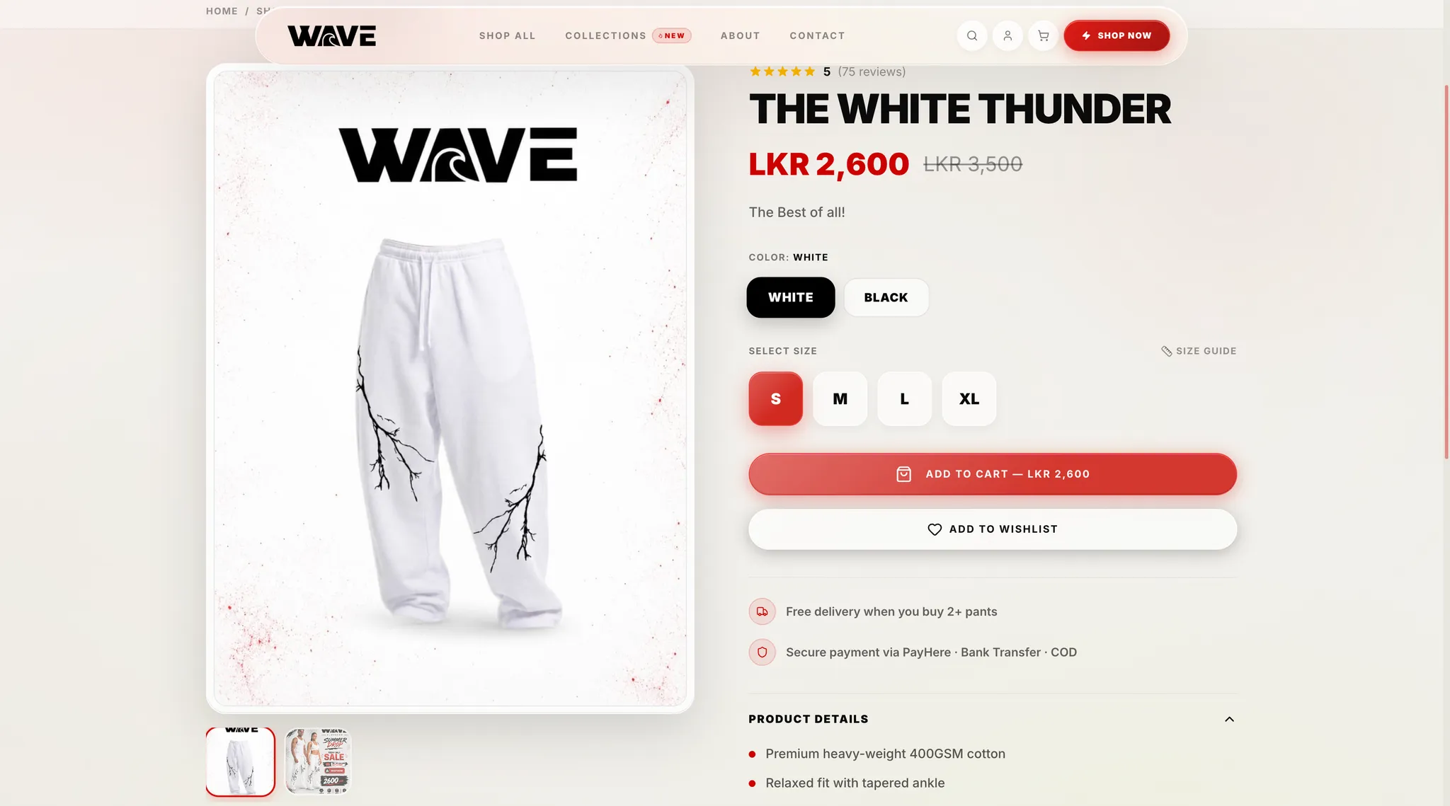Wave Clothing — High-Performance 3D Streetwear Commerce screenshot 3